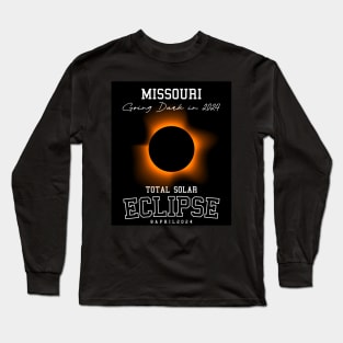 2024 Total Solar Eclipse Missouri USA Path of Totality Tees Long Sleeve T-Shirt